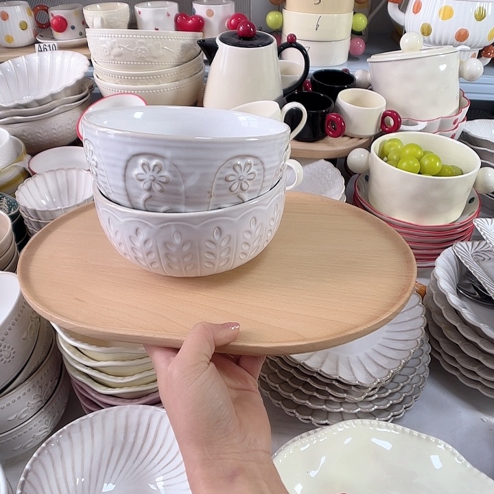 瓷片瑕疵特价陶瓷面碗