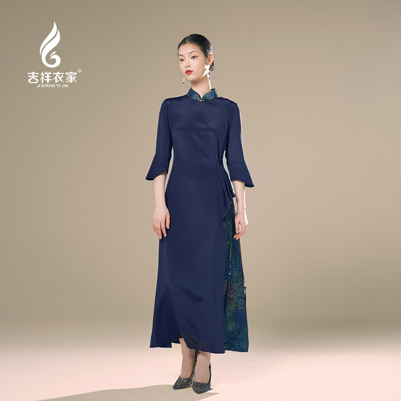 JIXIANGYIJIA/吉祥衣家凤袅袅新中式连衣裙951237333