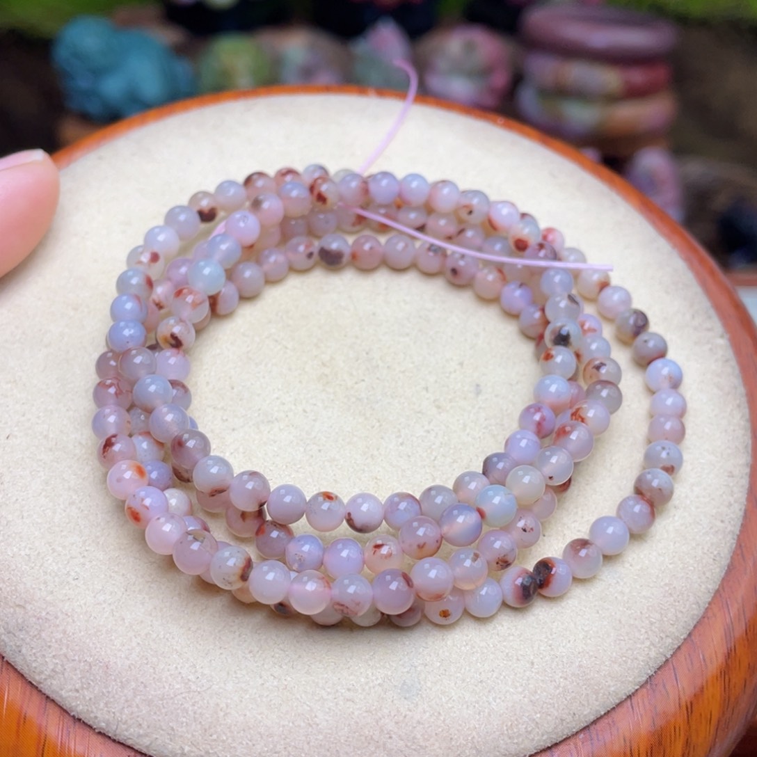 玛瑙/玉髓珠宝半成品未镶嵌盐源玛瑙包浆福利手串