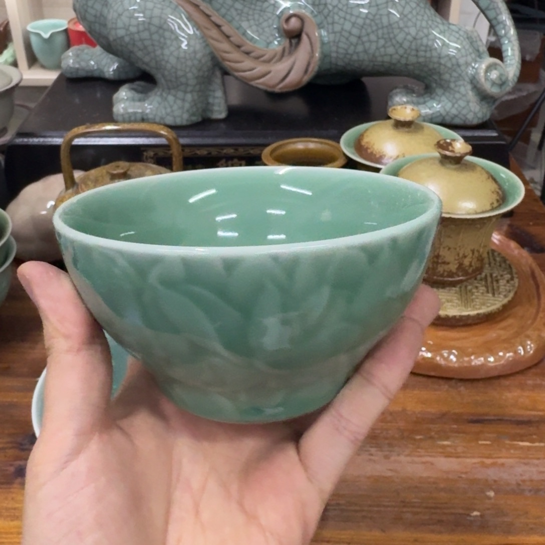 龙泉青瓷茶具微瑕6522