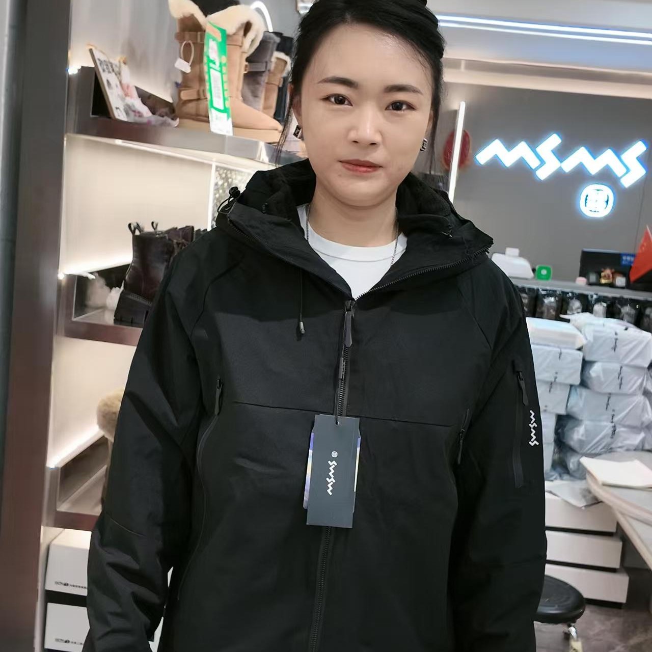 玛莎玛索66-20护颈冲锋衣情侣款