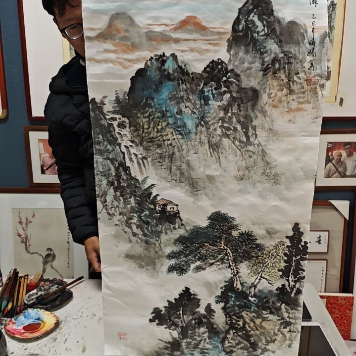 国画贾海瑞老师现场定制