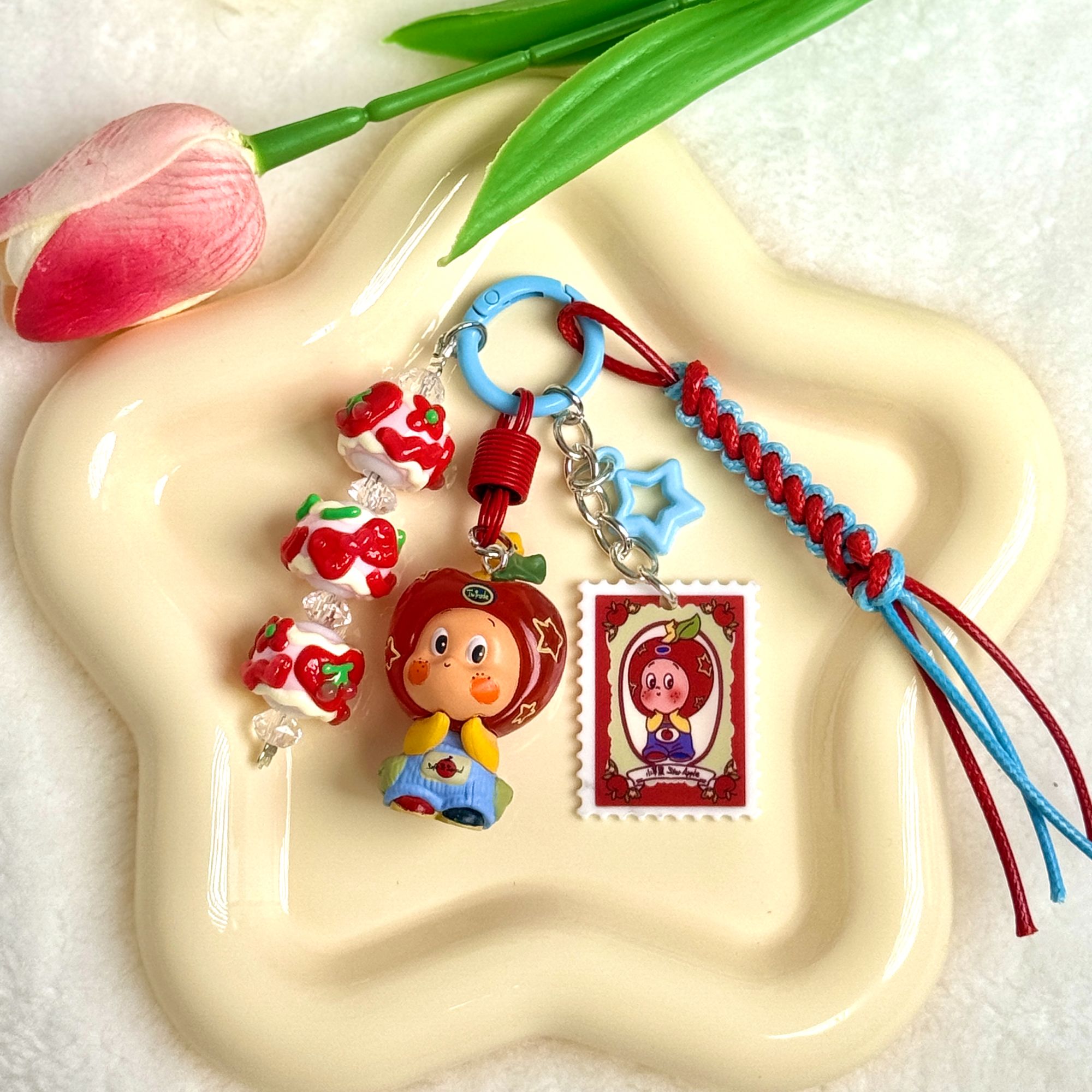 【抬端】【买六赠一】星星人改娃创意DIY手机链创意礼品装饰