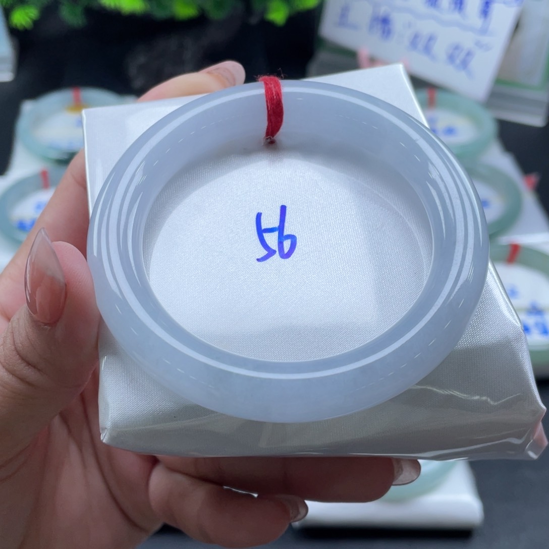 翡翠手镯未镶嵌冰晴果冻胶56