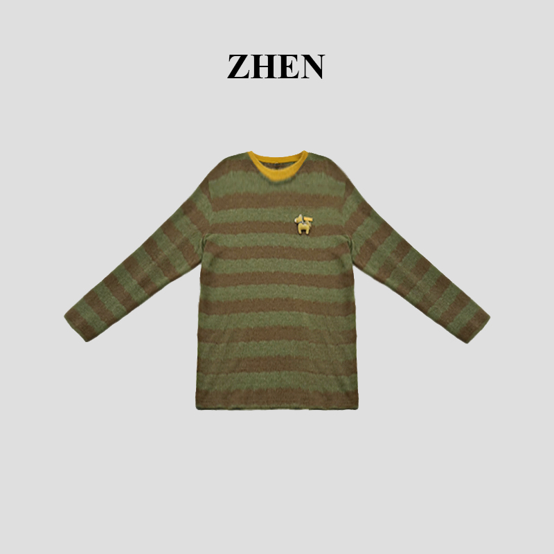 【ZHEN】25K01750 2025新款时尚气质休闲百搭毛衣上衣女