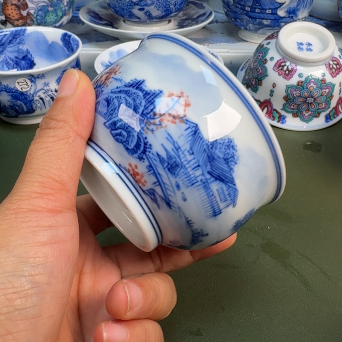 陶瓷景德镇纯手绘茶具圆圆209