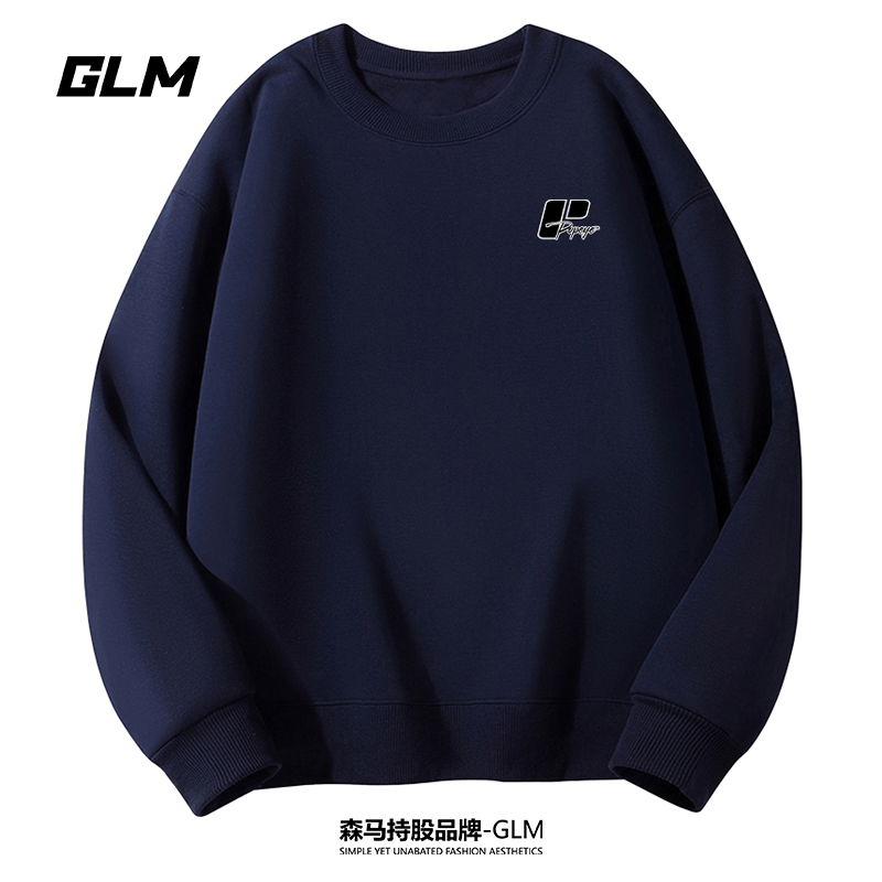 GLM大力水手联名春秋男士卫衣休闲加绒宽松情侣大码长袖T恤打底衫