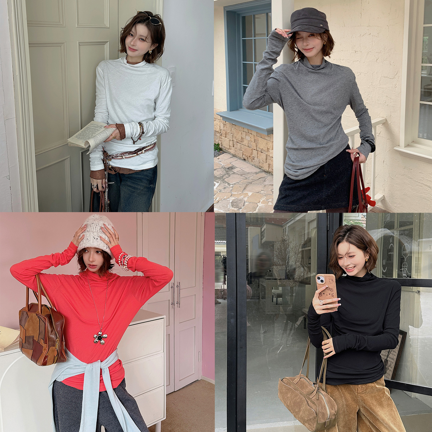 REREK设计师品牌软弹肌理感轻薄高领打底 GoGoBuyer R25D10132271