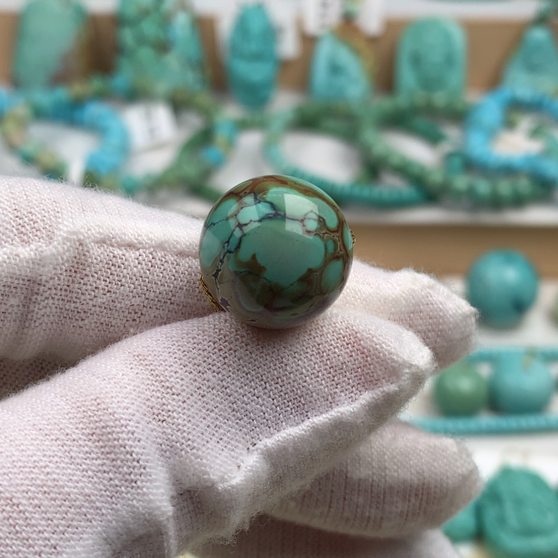 未镶嵌绿松石珠宝奇石15.1毫米