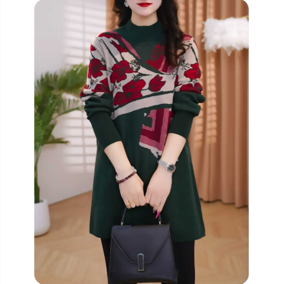 [DTS4]花暖新款时髦女士毛衫上衣显瘦女装4ZS01251011