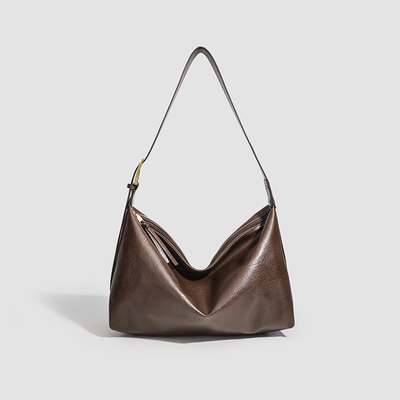 单肩大包包女2025新款秋冬大容量女包时尚通勤包百搭美拉德托特包