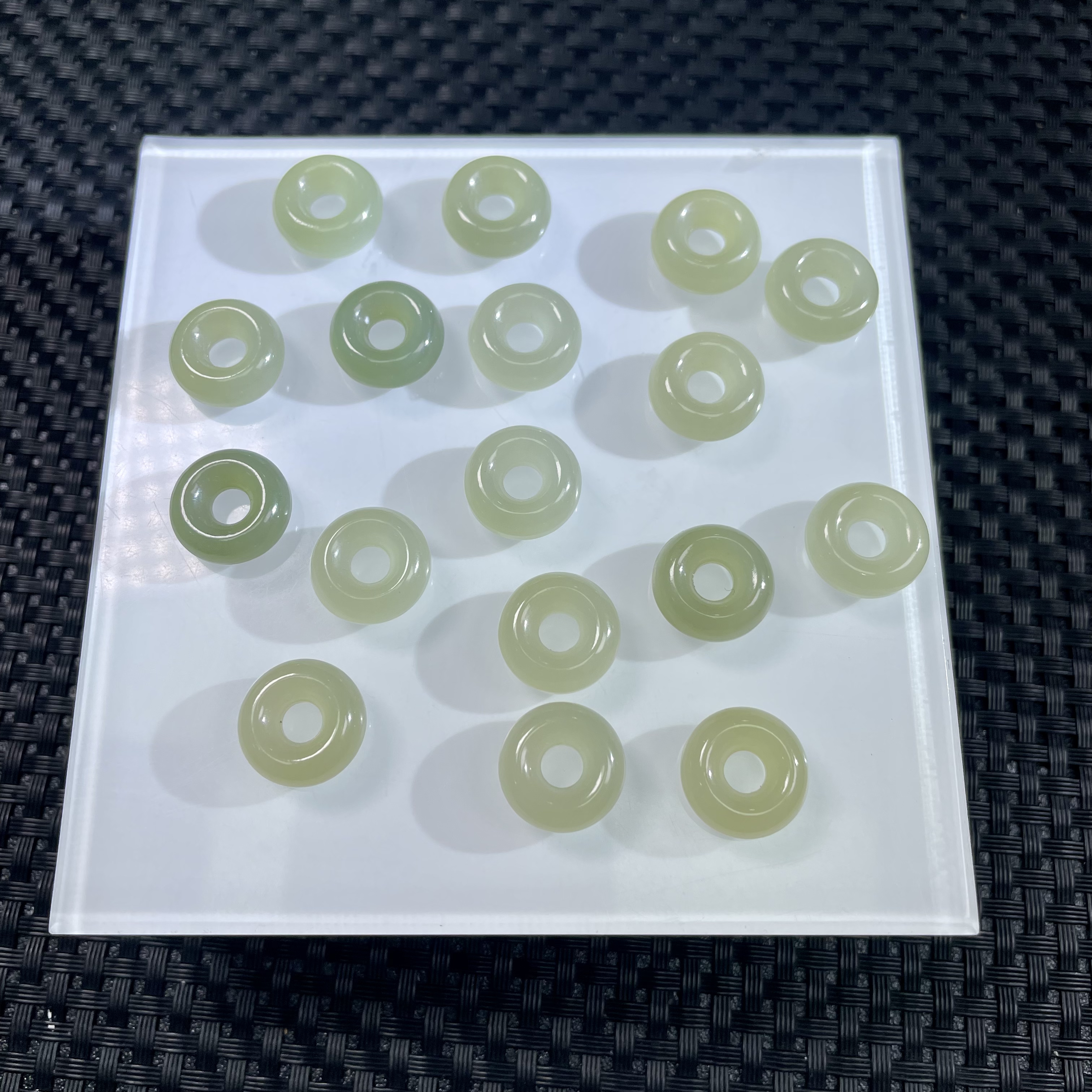 和田玉晴水拍一发二平安扣甜甜圈14mmDIY配饰百搭（多样性发二件）