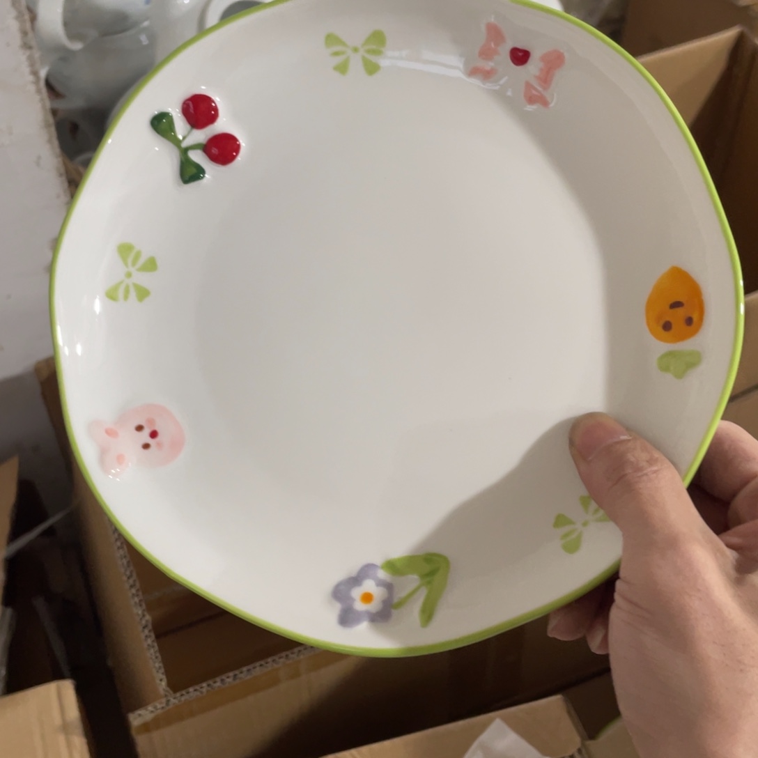 陶瓷餐具系列川岛8寸蝴蝶盘一个