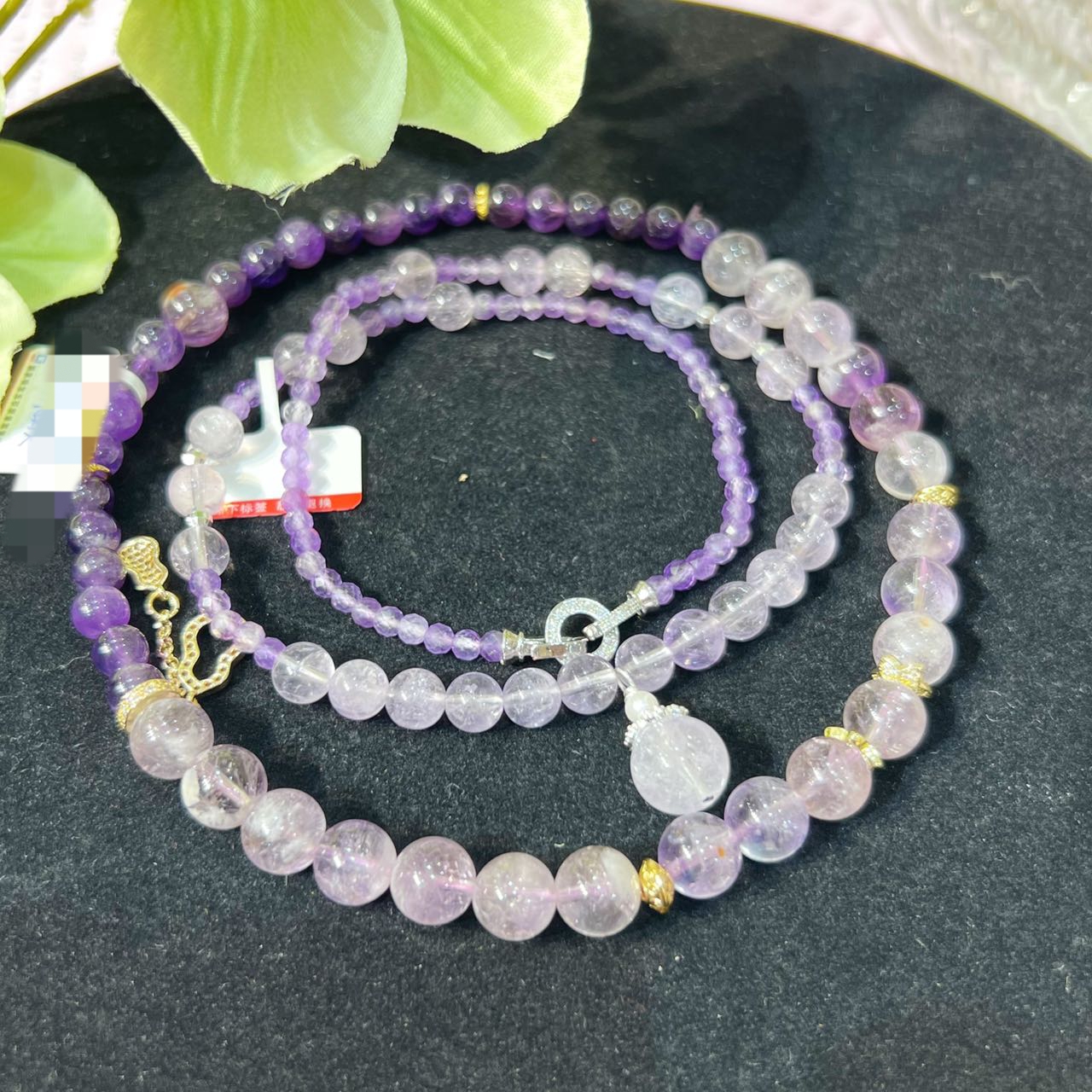 时尚天然透体紫水晶手串