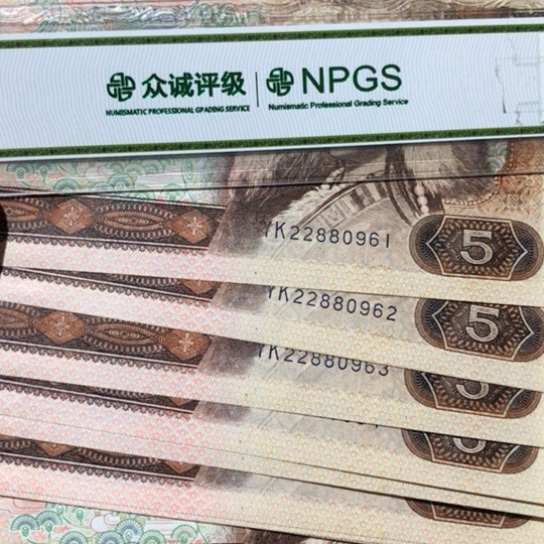 10张退市旧纸币805朦胧号标十