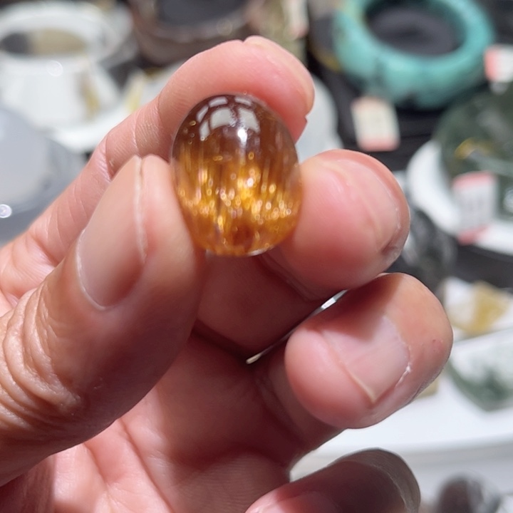 、****未镶嵌戒指水晶天然巴西铜顺发戒指
