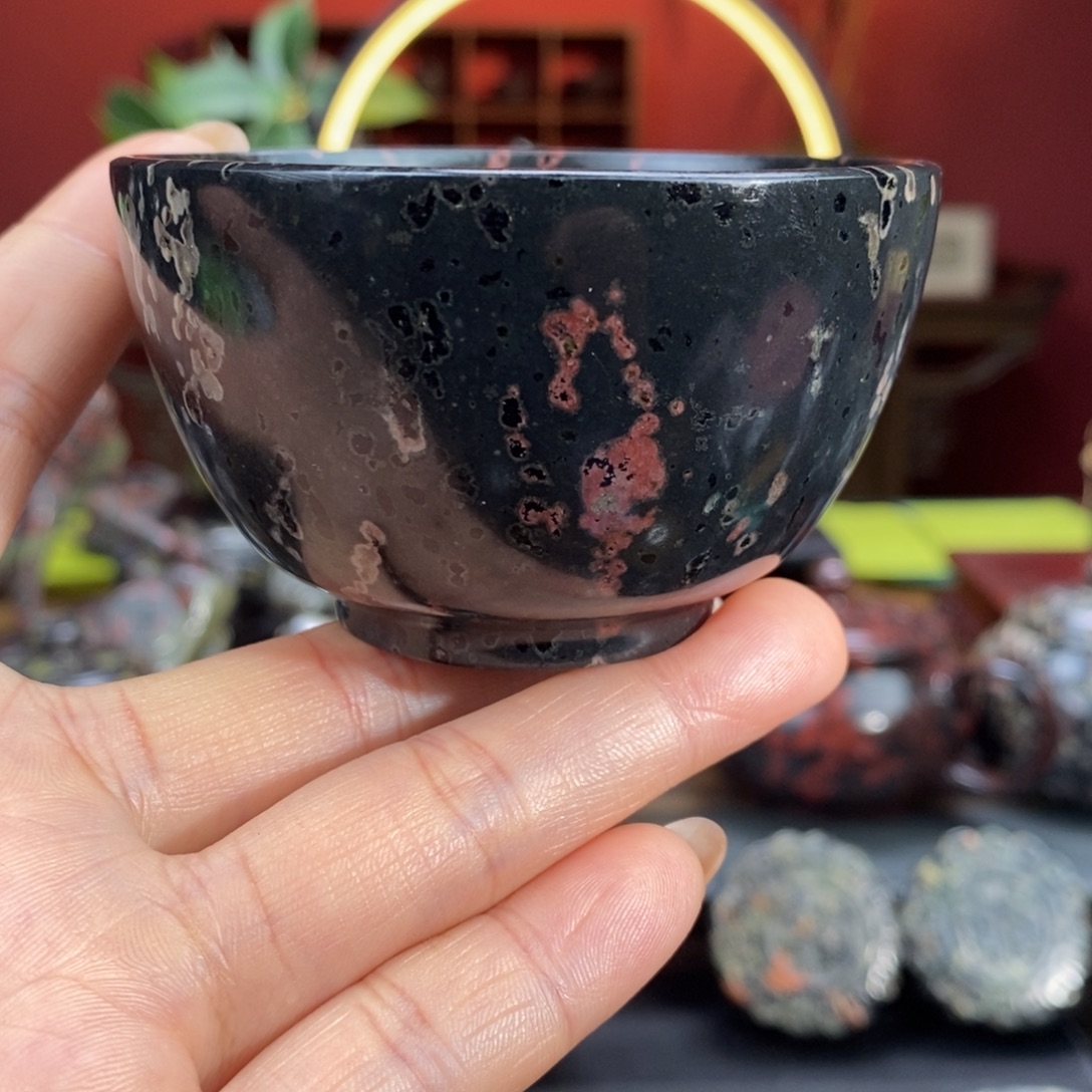 梅花玉精美梅花主人杯