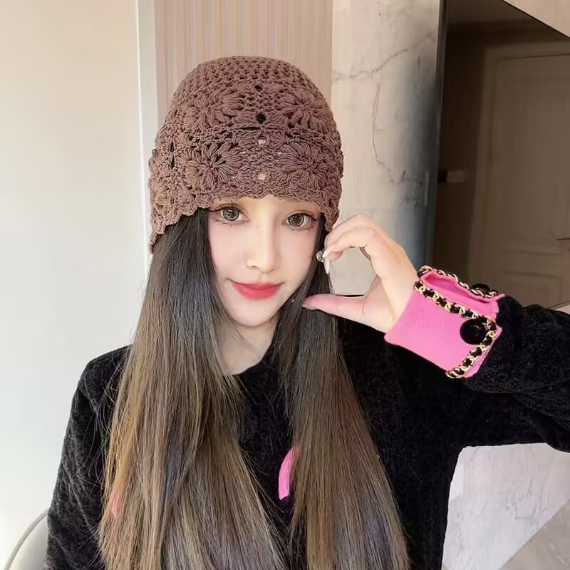 包头帽线帽手工显脸小修饰脸型百搭不挑人洋气时尚穿搭必备遮白发