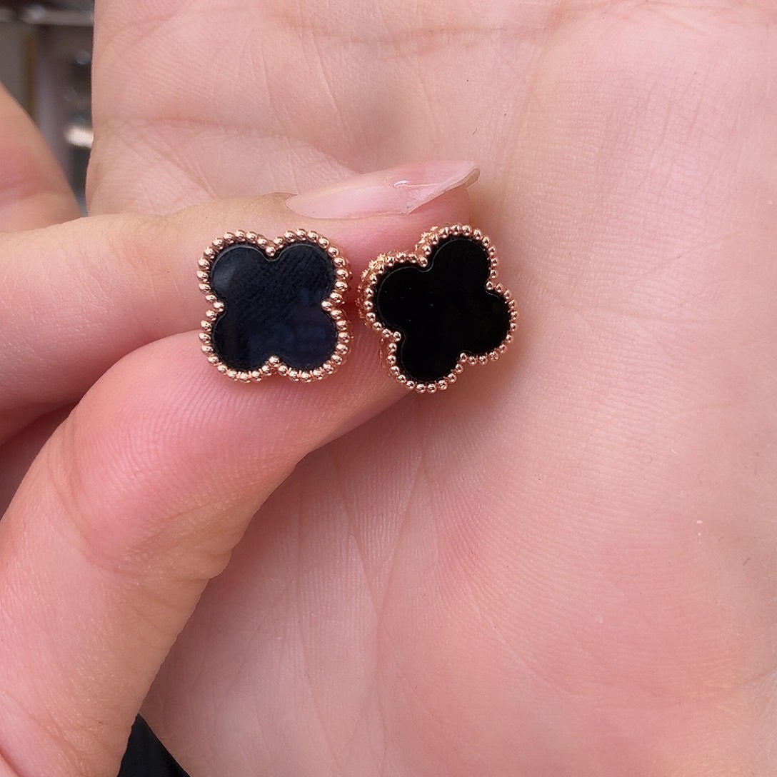 18K金镶嵌耳环玛瑙/玉髓耳环