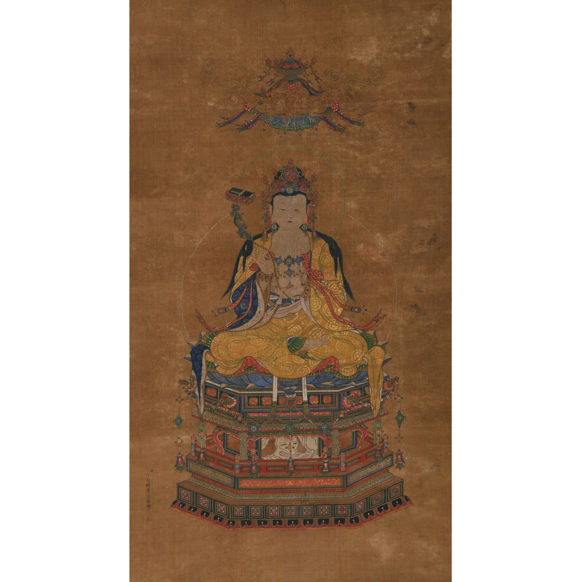 LOT.021【佛像】绢本立轴B0502-594预展手绘专场