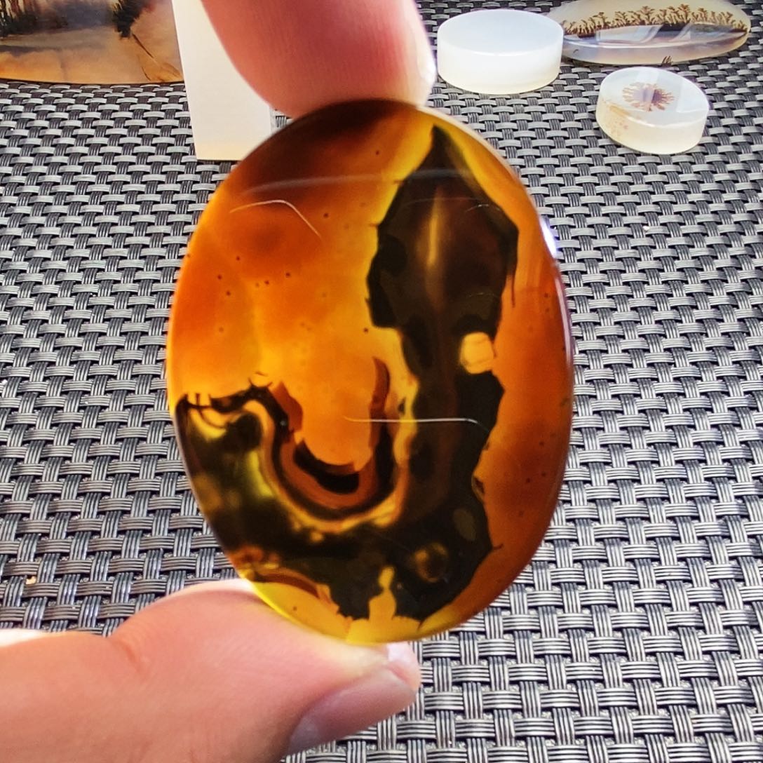 泡***石玛瑙/玉髓未镶嵌吊坠(不含链)微瑕