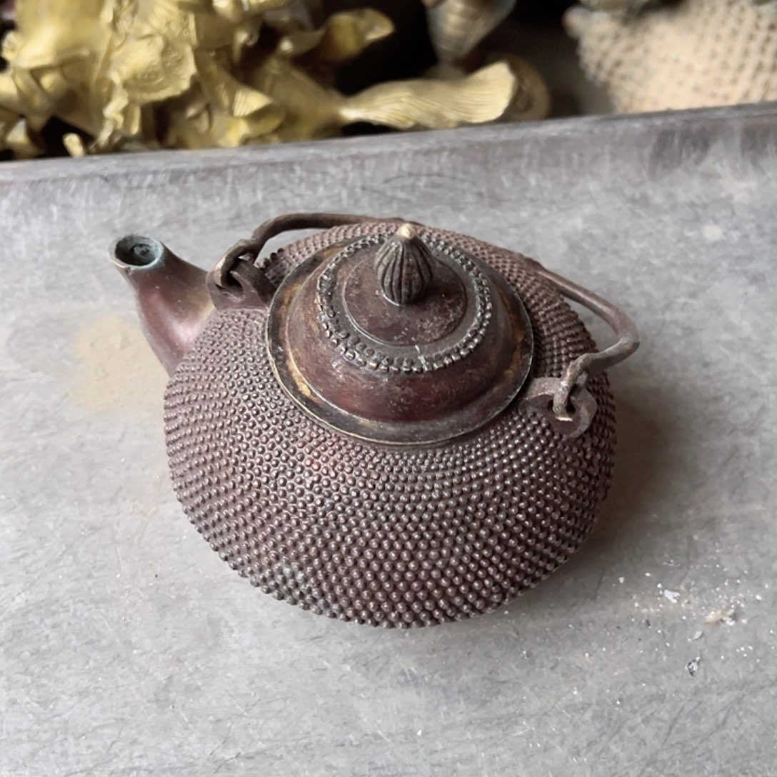 满*红黄铜摆件工艺品，