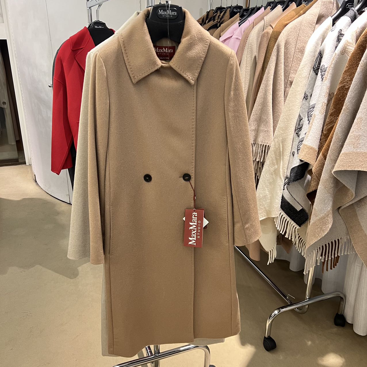 全新未使用 MaxMara COLLAGE 纯山羊绒大衣外套
