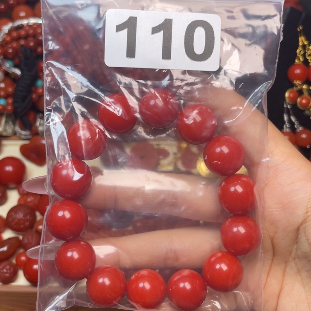 南红玛瑙手链合金鸿**始