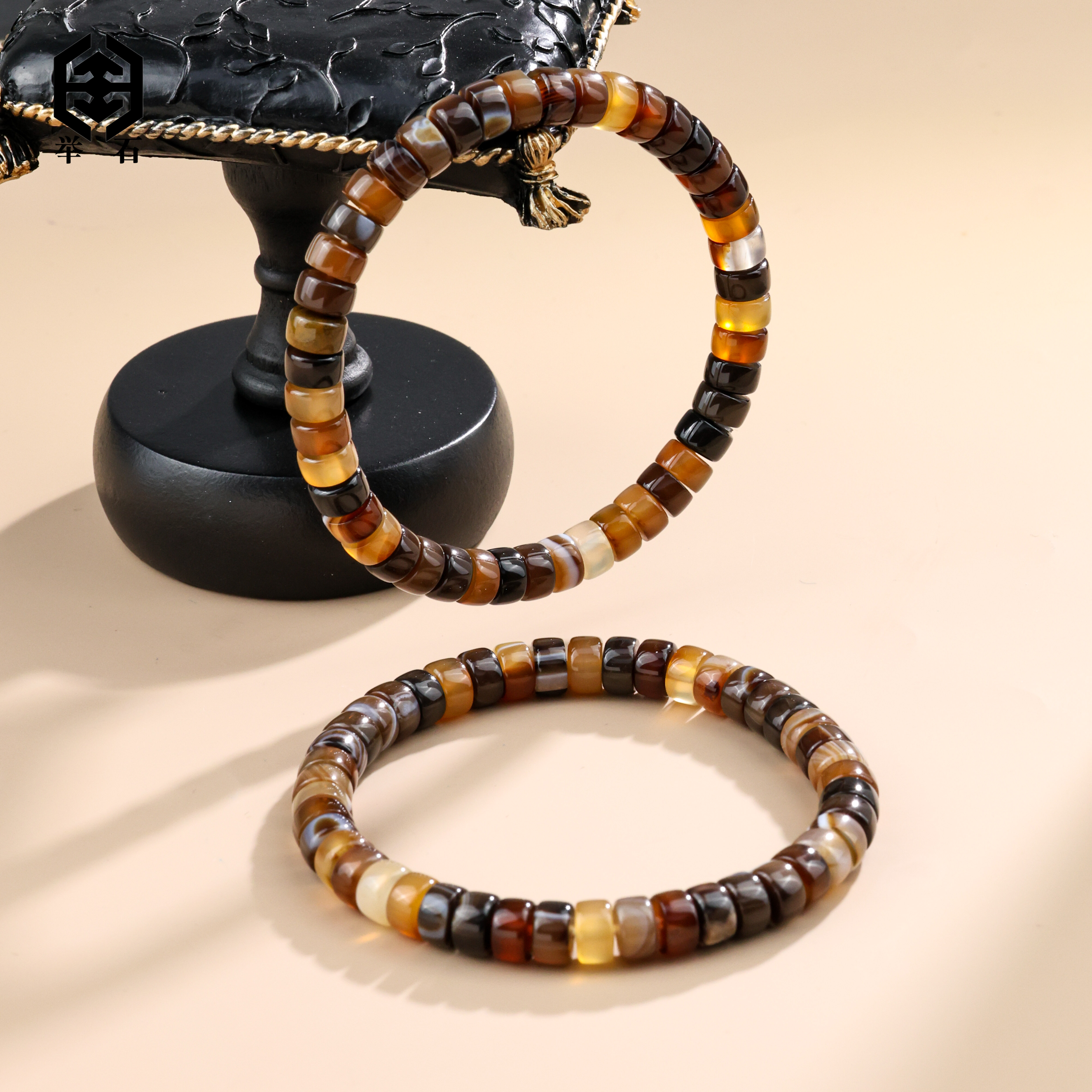 【举石精选】X0625-6632-10玛瑙手串（一件/多样性发/约6mm+）J