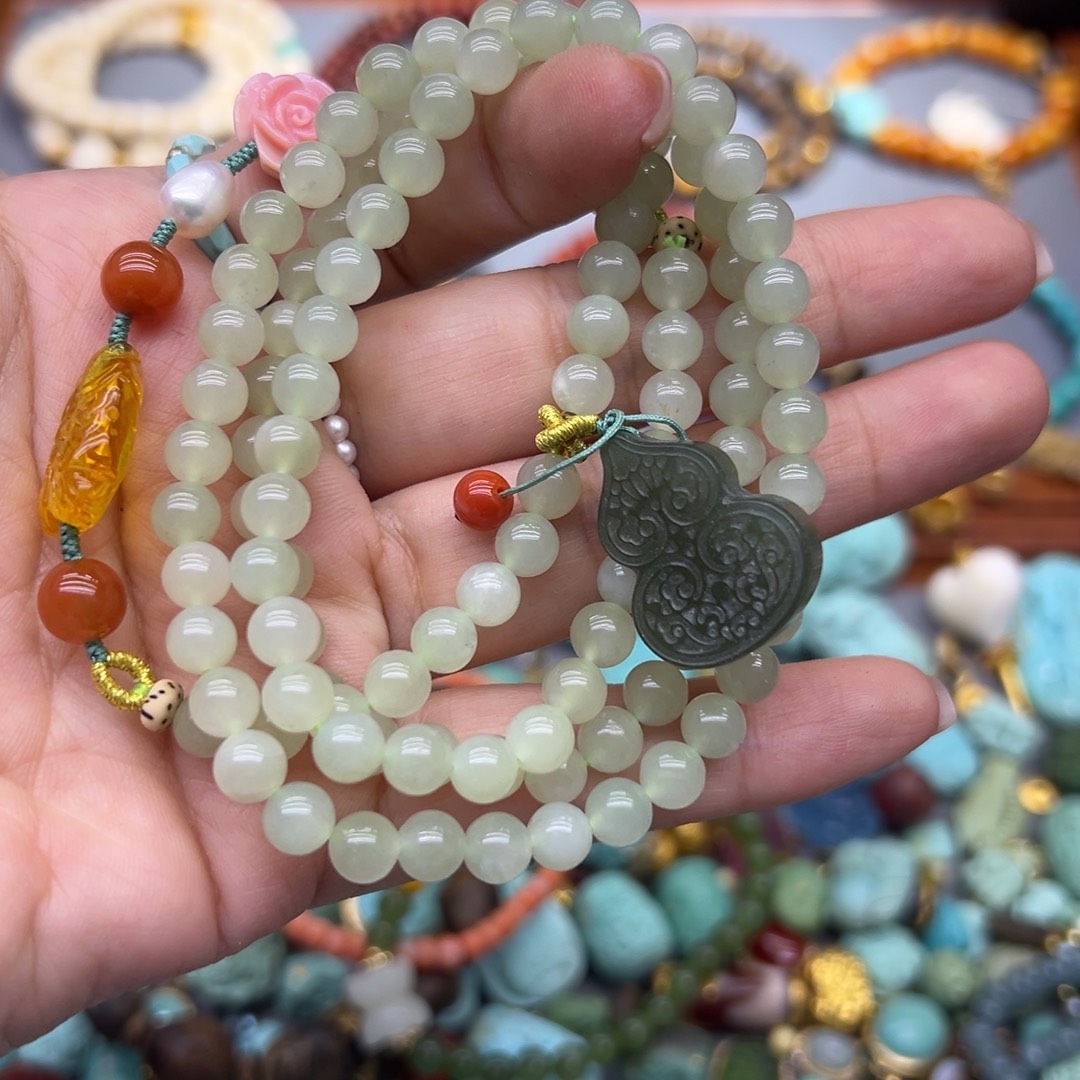 和田玉（碧玉）未镶嵌手链手串