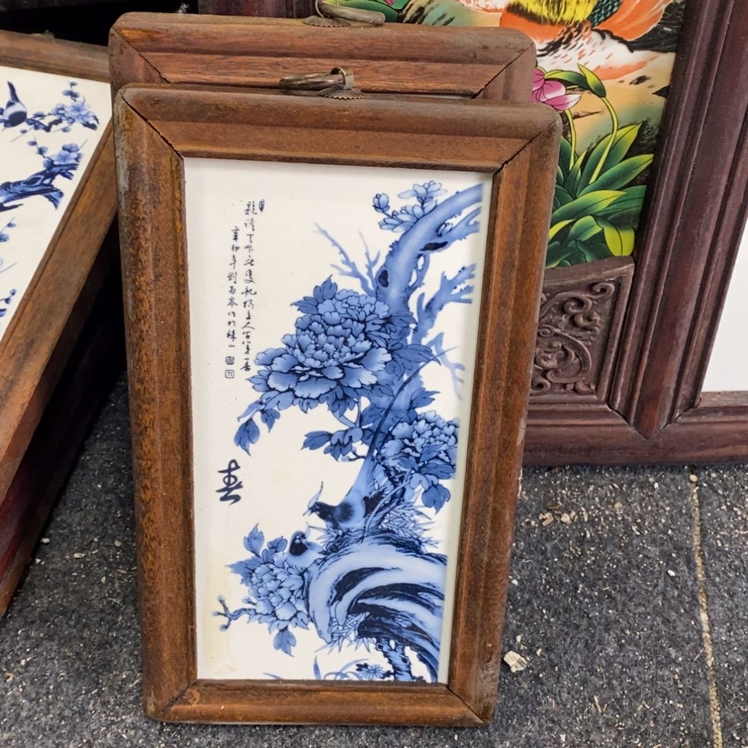 瓷28*16*1景德镇瓷板画柴窑烧制