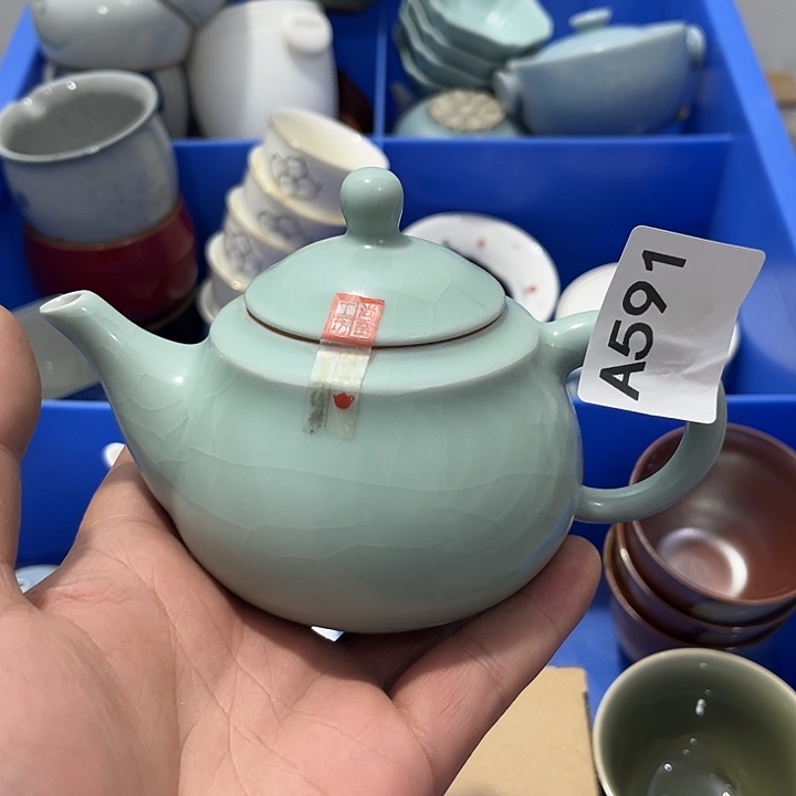 瓷片茶摆件微瑕介意勿拍