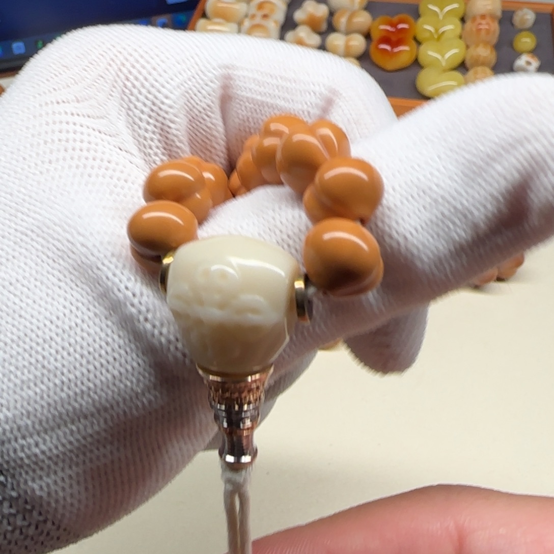 板***栗猴头核桃吊坠三通配饰