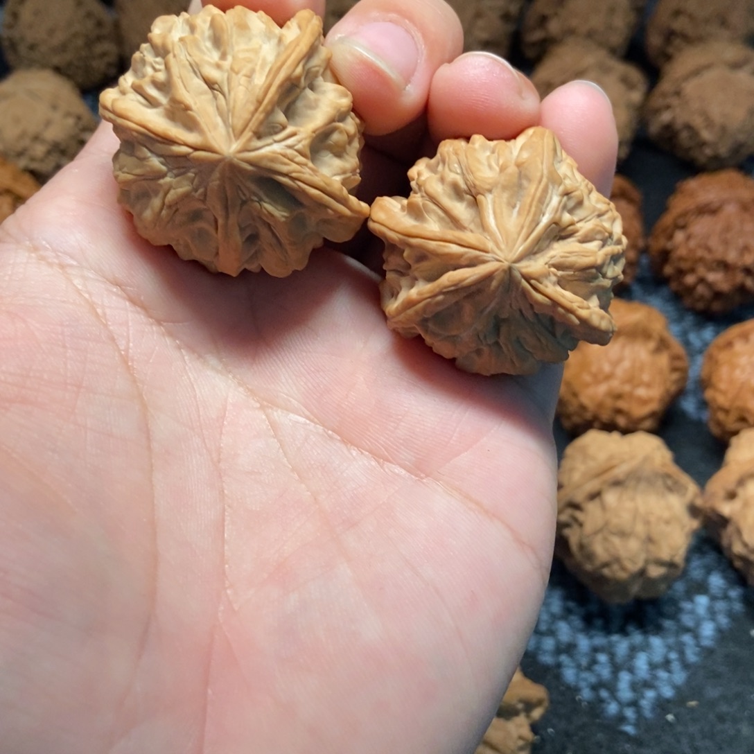 文玩核桃把件文玩核桃四棱38+全品