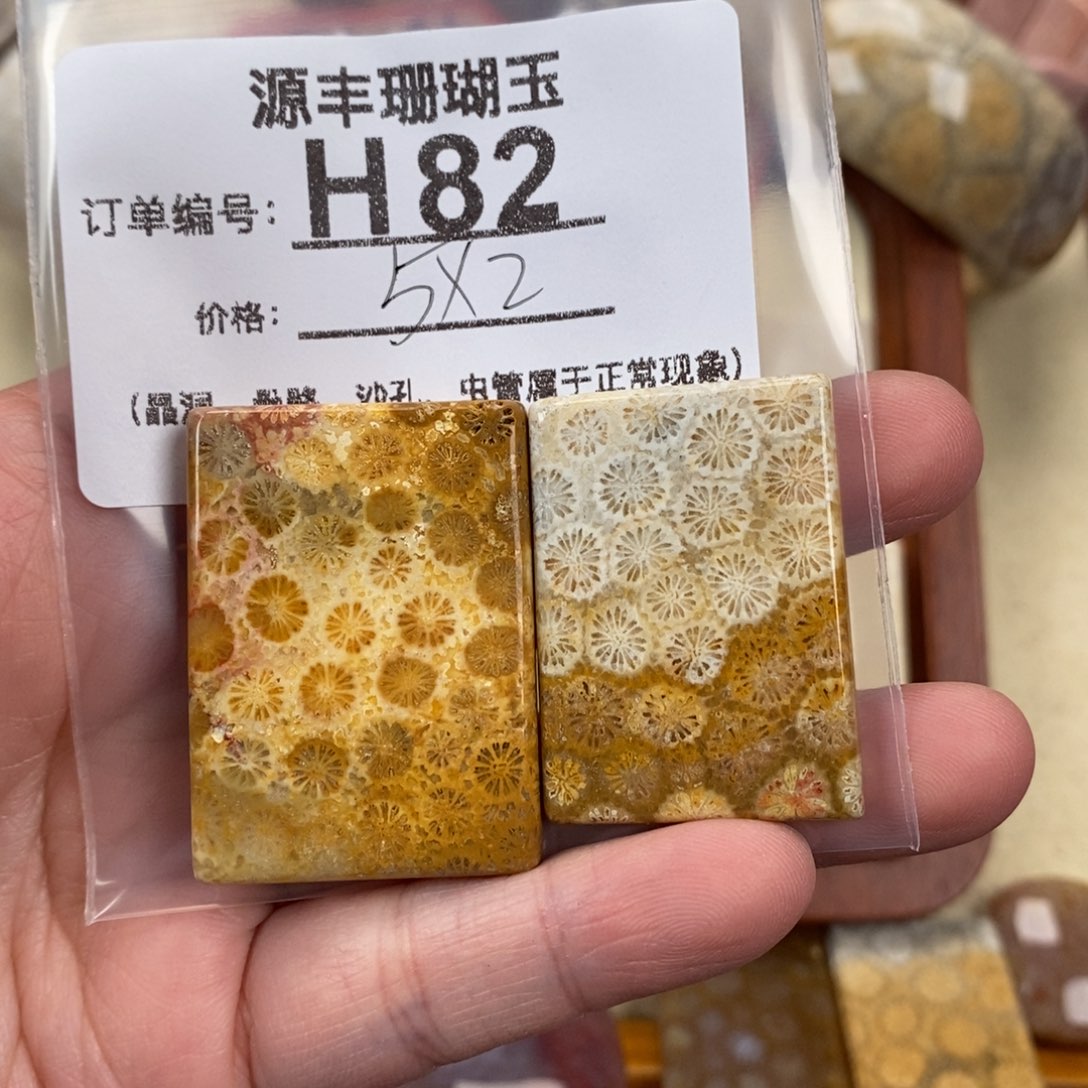 硅化玉颈饰未镶嵌三***.