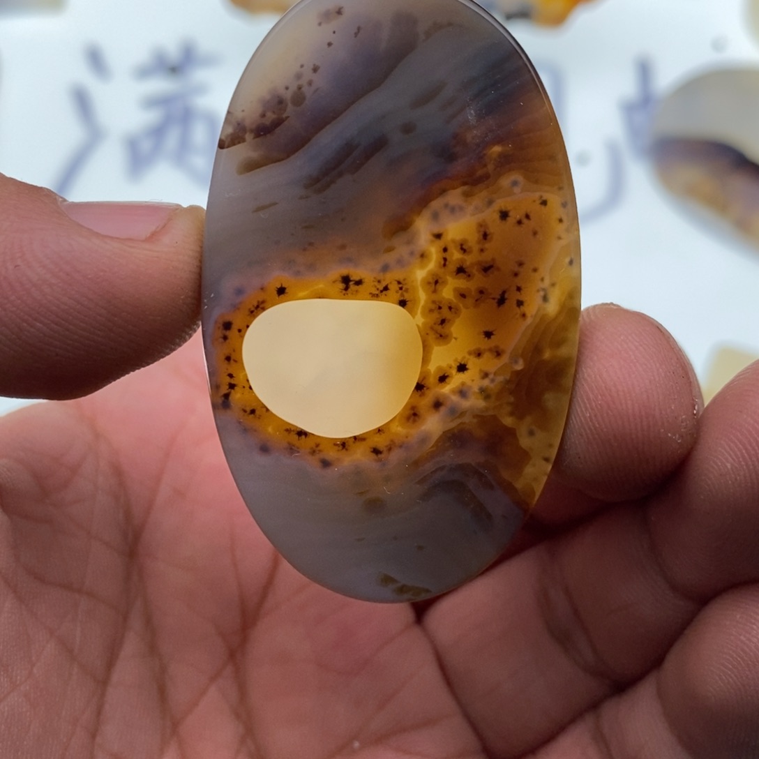 玛瑙/玉髓牌子足银镀金镶嵌