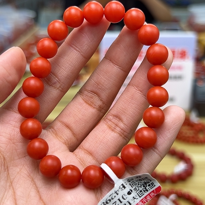 南红玛瑙多样性发一，卡9mm 未镶嵌