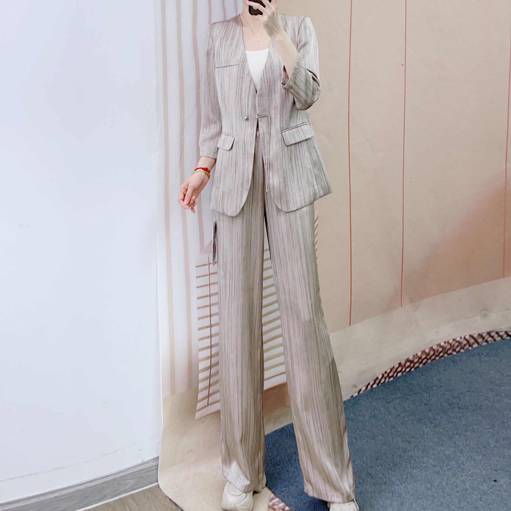 116西装外套+休闲直筒裤两件套套裤2116/GP