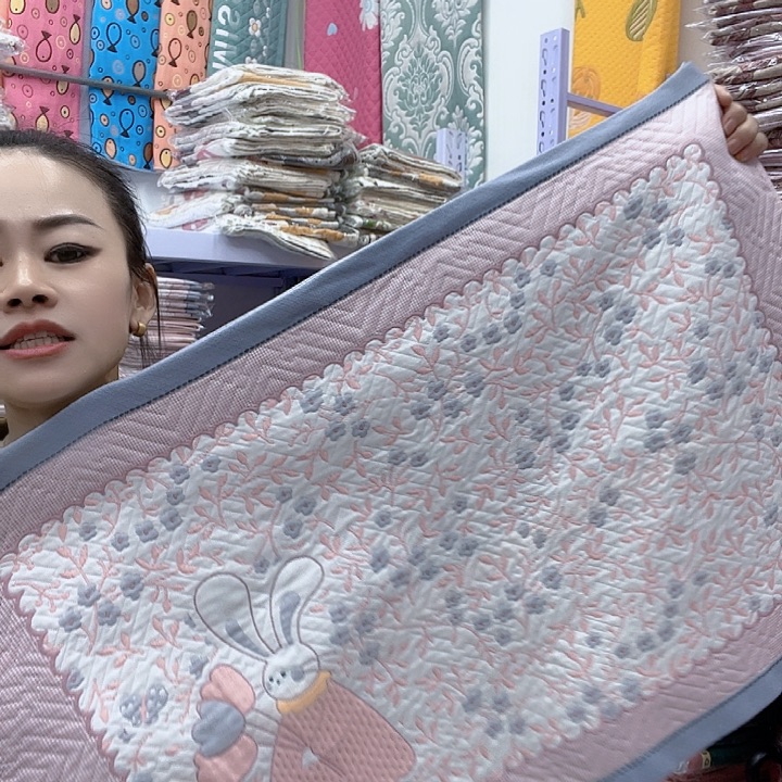 棉紫灰色小花兔棉