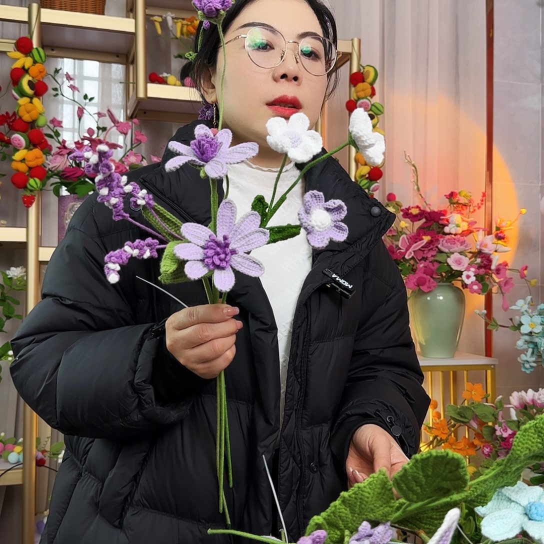 手工钩织设计花束