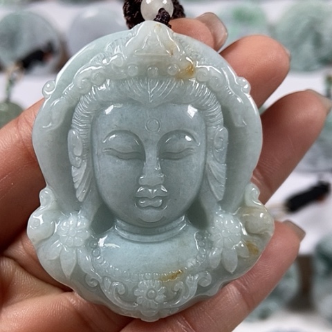 翡翠颈饰未镶嵌观音福利