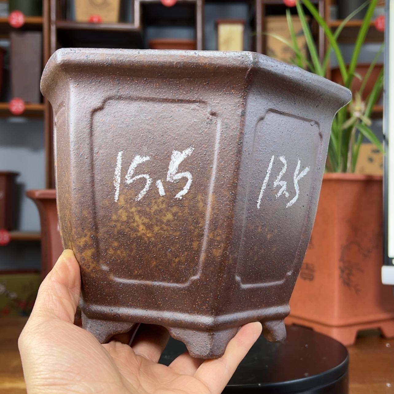【闪购商品】紫砂花盆周之夏精品紫砂花盆