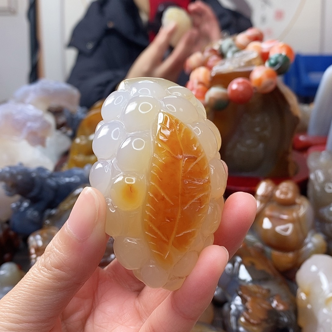 玛瑙/玉髓手把未镶嵌星**钓