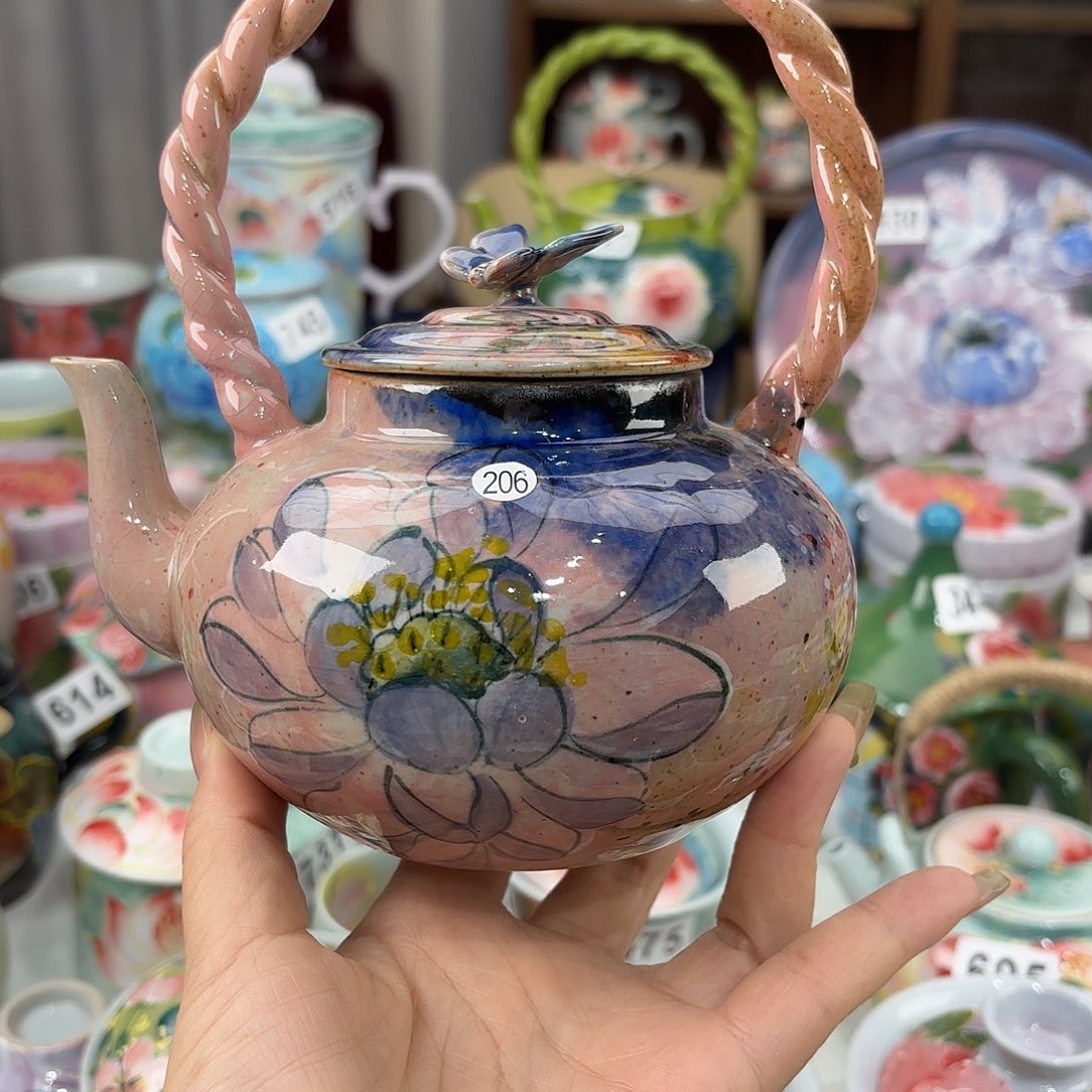 景德镇手绘高温釉下彩陶瓷茶具