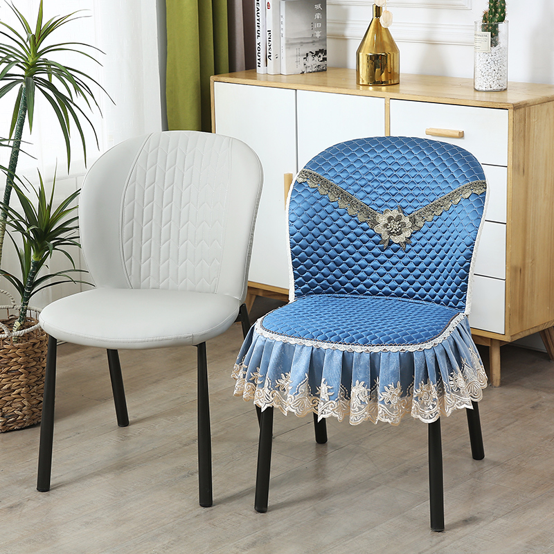 圆形靠背弧形椅子套罩家用弧形软包四季凳子套餐椅套靠背坐垫一体