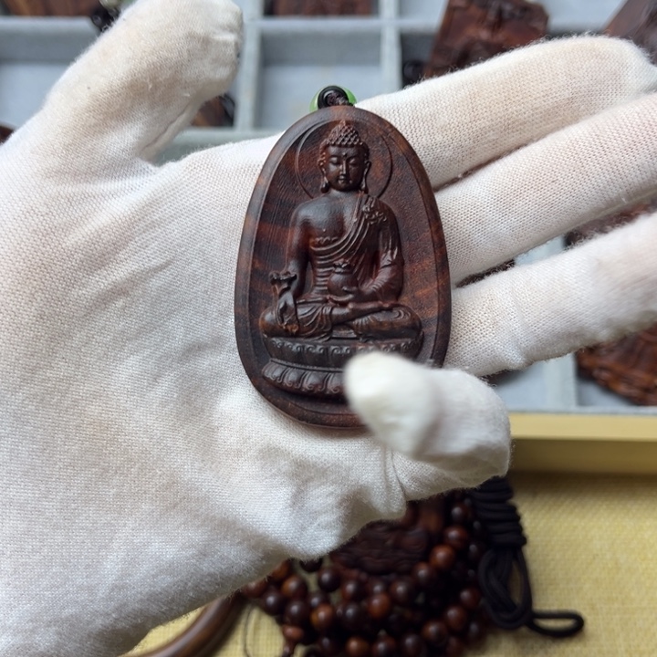 青****手串/手链黄花梨/降香黄檀药师佛