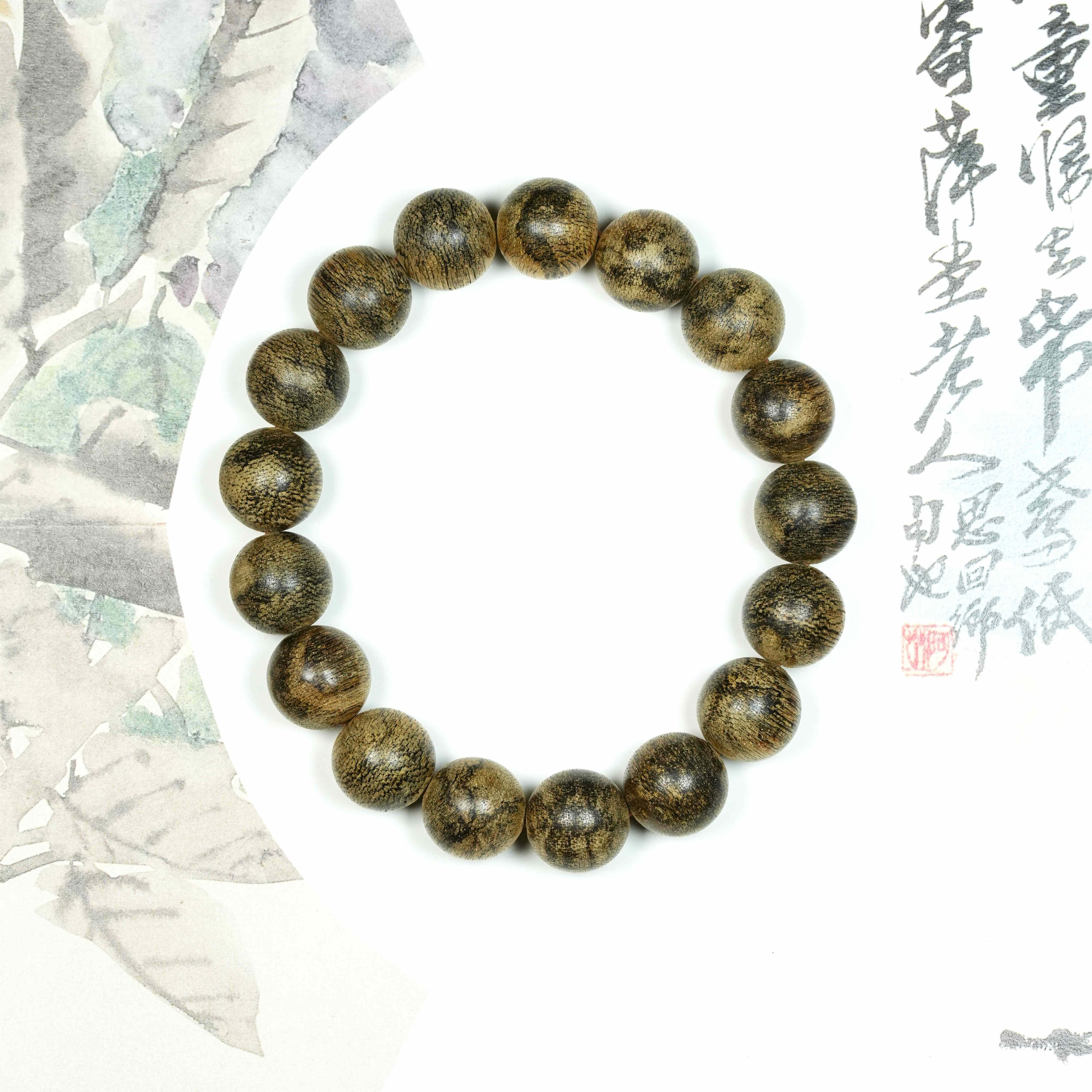 千千说沉香-13mm文莱沉香手串文玩男女款手链佛珠天然保真野料