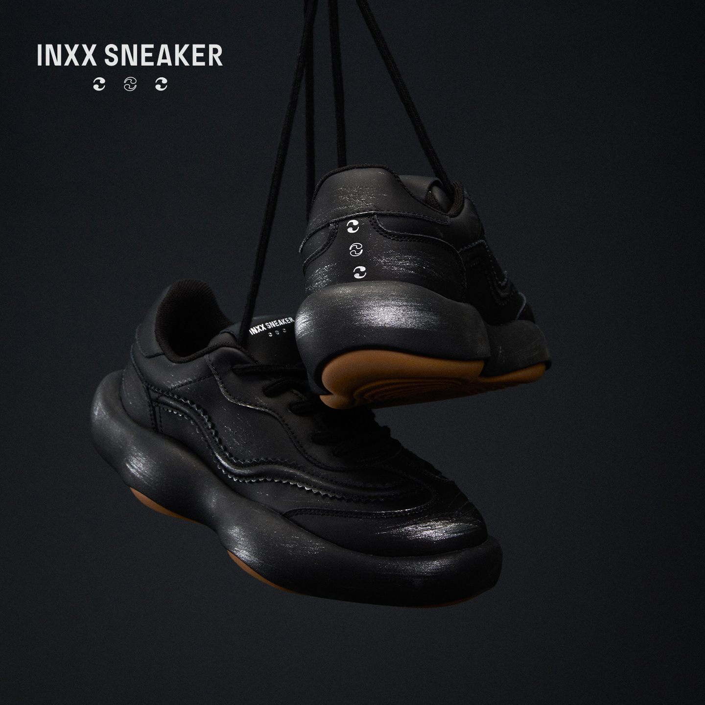 INXX SNEAKER 轻奢鞋子口香糖异型鞋「现货」擦银黑