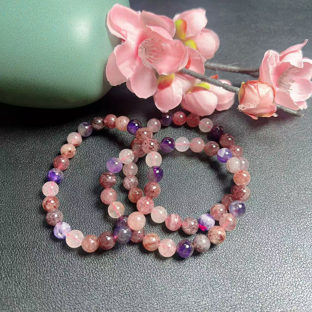 多宝草莓晶7+手串 ZZ 006-1852（多样性发其一）