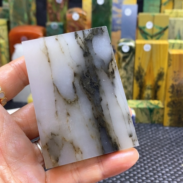 四川石黑*子青田石印章石